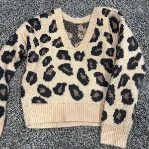 Leopard print sweater
